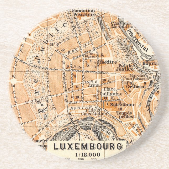 Luxemburg Sandstein Untersetzer (Vorne)