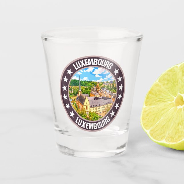 Luxemburg Schnapsglas (Vorderseite)