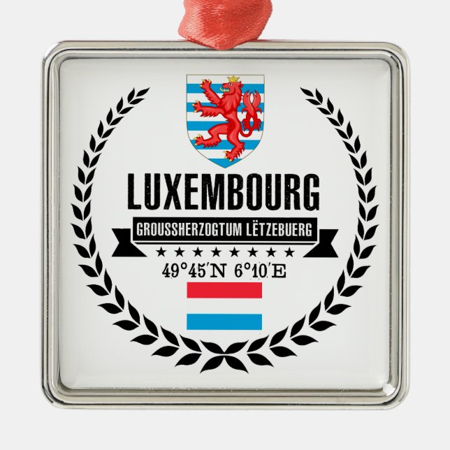 Luxemburg Silbernes Ornament (Vorne)