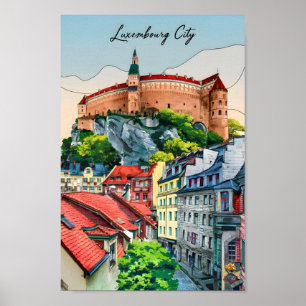 Luxemburg Stadt Berühmter Reiseort Poster