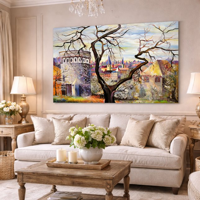 Luxemburg Stadt - Psychedelische Hochebene Du Rham Poster (Von Creator hochgeladen)