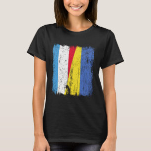 Luxemburg Ukraine Halbflagge Luxemburgisch Ukraine T-Shirt