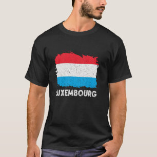 Luxemburg Vintage Luxemburgische Flagge Luxemburgi T-Shirt