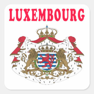 Luxemburg-Wappen Entwürfe Quadratischer Aufkleber