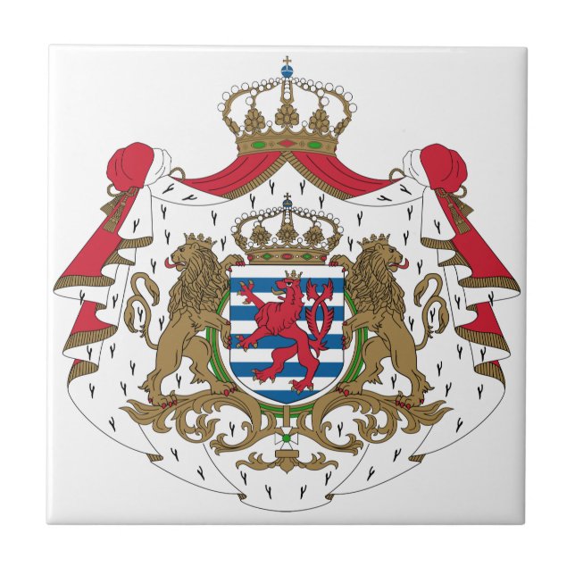 Luxemburg-Wappen Fliese (Vorderseite)