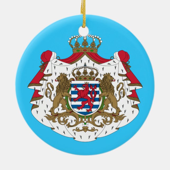 Luxemburg* Wappen Keramik Ornament (Hinten)