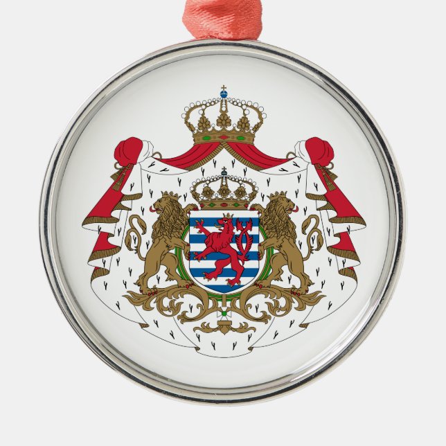 Luxemburg-Wappen Ornament Aus Metall (Vorne)