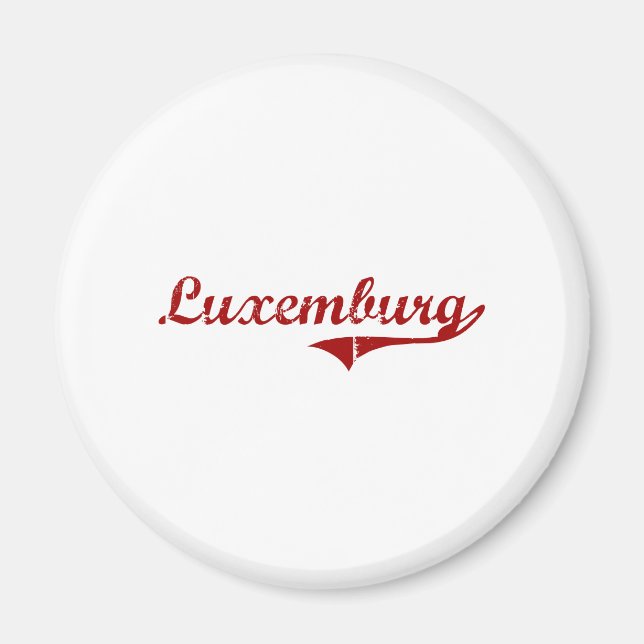 Luxemburg Wisconsin Classic Design Magnet (Vorne)