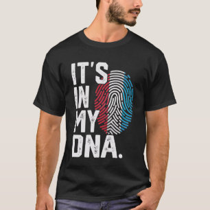Luxemburg Wurzeln Flagge Fingerabdruck Grafik Patr T-Shirt