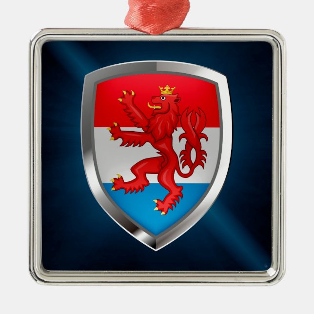 Luxemburger Emblem Silbernes Ornament (Vorne)