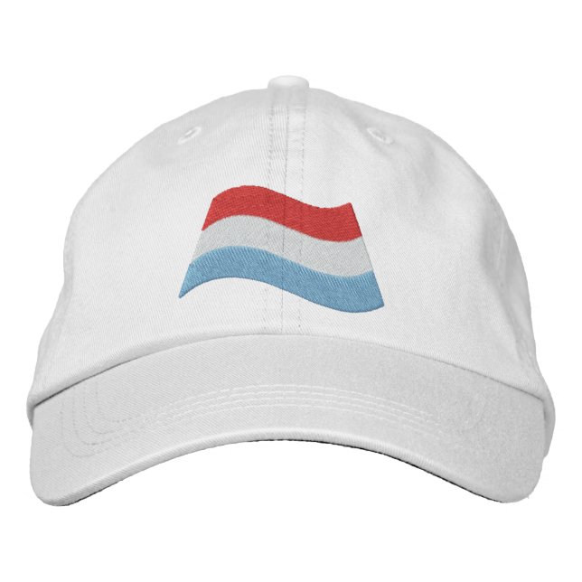 Luxemburger Flagge Bestickte Kappe (Vorderseite)