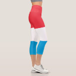 Luxemburger Flagge Capri Leggings<br><div class="desc">Patriotische Flagge von Luxemburg.</div>