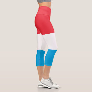 Luxemburger Flagge Capri Leggings