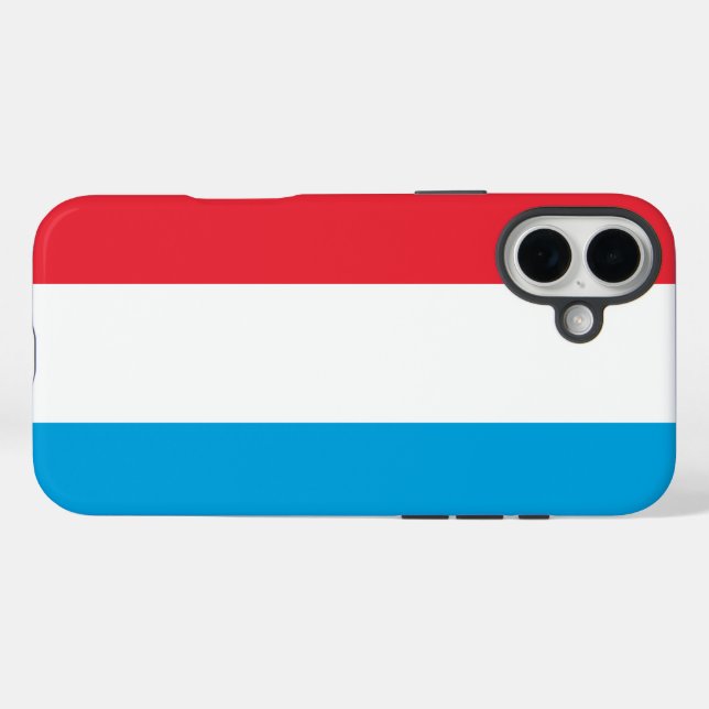 Luxemburger Flagge Case-Mate iPhone Hülle (Rückseite (Horizontal))