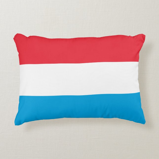 Luxemburger Flagge Dekokissen (Vorderseite)