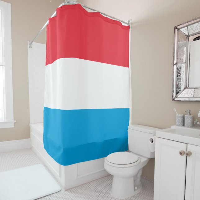 Luxemburger Flagge Duschvorhang (Beispiel)