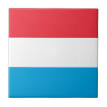 Luxemburger Flagge Fliese<br><div class="desc">Patriotische Flagge von Luxemburg.</div>