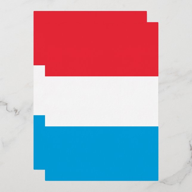 Luxemburger Flagge Folieneinladung (Vorderseite/Rückseite)
