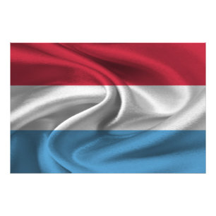 Luxemburger Flagge Fotodruck