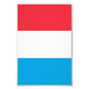Luxemburger Flagge Fotodruck