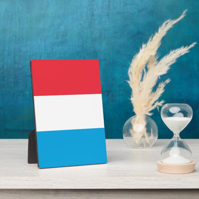 Luxemburger Flagge Fotoplatte (Seite)