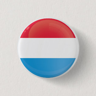 Luxemburger Flagge für das runde Symbol Button