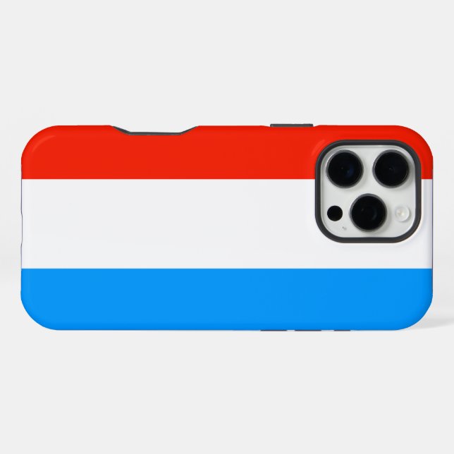 Luxemburger Flagge iPhone Hülle (Rückseite (Horizontal))