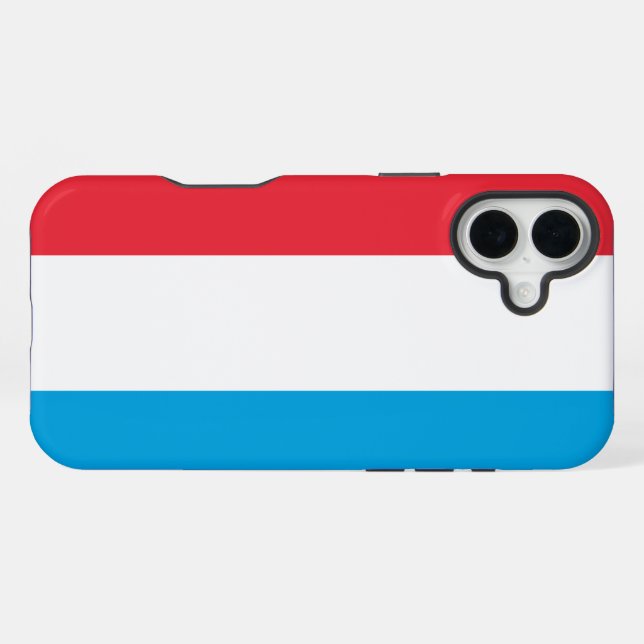 Luxemburger Flagge iPhone Hülle (Rückseite (Horizontal))