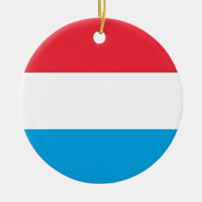Luxemburger Flagge Keramik Ornament (Vorne)