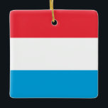 Luxemburger Flagge Keramikornament<br><div class="desc">Anpassbare World Flag Produkte - Bitte fühlen Sie sich frei,  Ihren eigenen Text hinzuzufügen.</div>