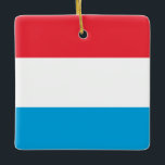 Luxemburger Flagge Keramikornament<br><div class="desc">Anpassbare World Flag Produkte - Bitte fühlen Sie sich frei,  Ihren eigenen Text hinzuzufügen.</div>