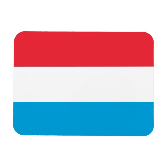 Luxemburger Flagge Magnet (Horizontal)