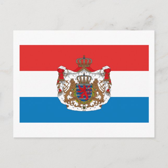 Luxemburger Flagge mit COA Postkarte (Vorderseite)