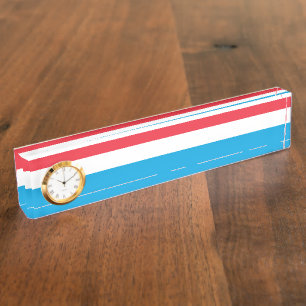 Luxemburger Flagge Namensplakette