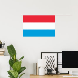Luxemburger Flagge Poster