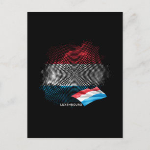 Luxemburger Flagge Postkarte