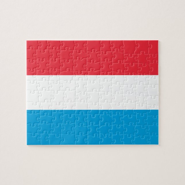 Luxemburger Flagge Puzzle (Horizontal)