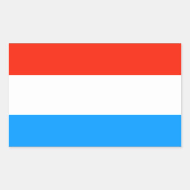 Luxemburger Flagge Rechteckiger Aufkleber (Vorderseite)