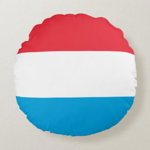 Luxemburger Flagge Rundes Kissen