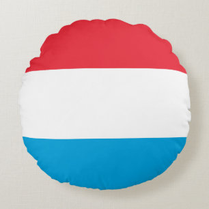Luxemburger Flagge Rundes Kissen
