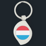 Luxemburger Flagge Schlüsselanhänger<br><div class="desc">Patriotische Flagge von Luxemburg.</div>
