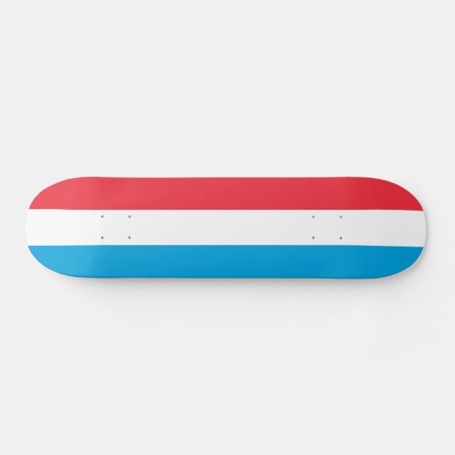 Luxemburger Flagge Skateboard (Horizontal)
