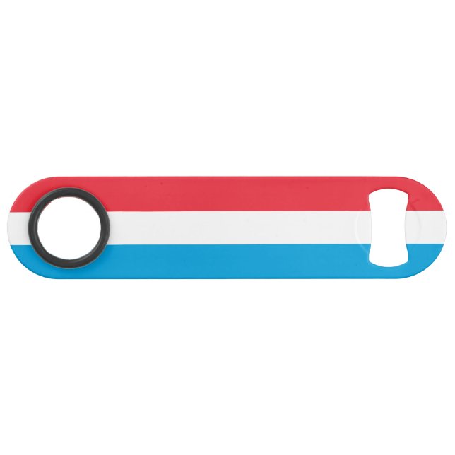 Luxemburger Flagge Speed Flaschenöffner (Vorderseite (Horizontal))
