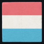 Luxemburger Flagge Steinuntersetzer<br><div class="desc">Patriotische Flagge von Luxemburg.</div>