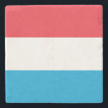 Luxemburger Flagge Steinuntersetzer<br><div class="desc">Patriotische Flagge von Luxemburg.</div>