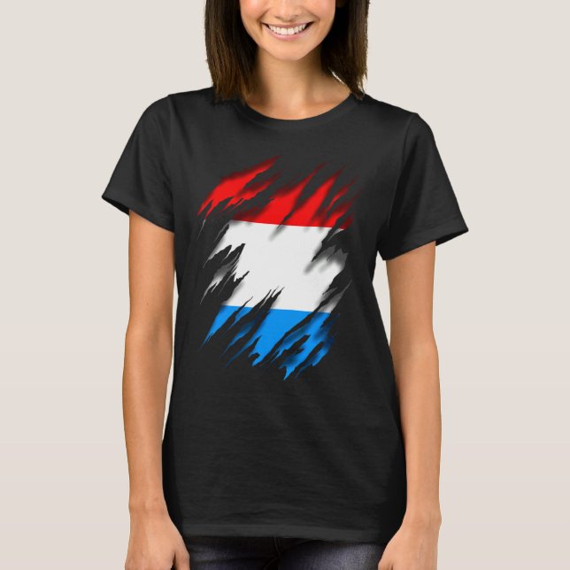 Luxemburger Flagge T-Shirt (Vorderseite)