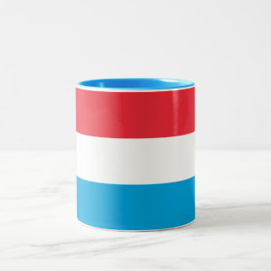 Luxemburger Flagge Zweifarbige Tasse