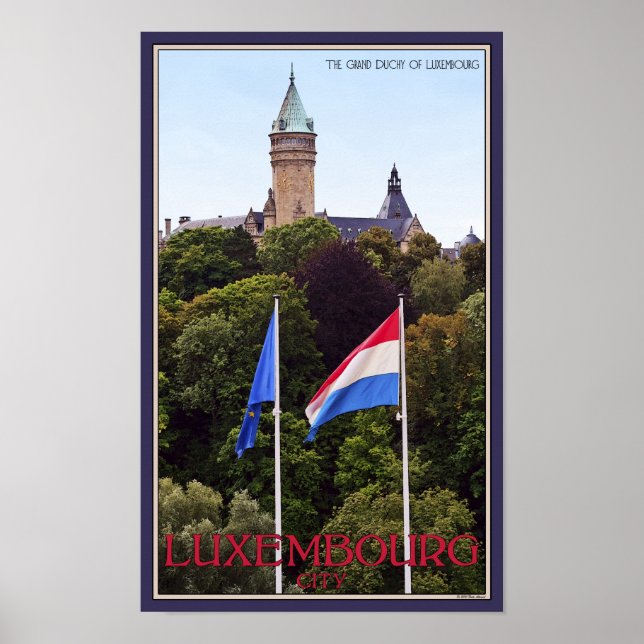 Luxemburger Flaggen Poster (Vorne)