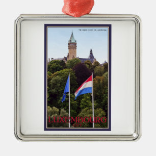 Luxemburger Flaggen Silbernes Ornament