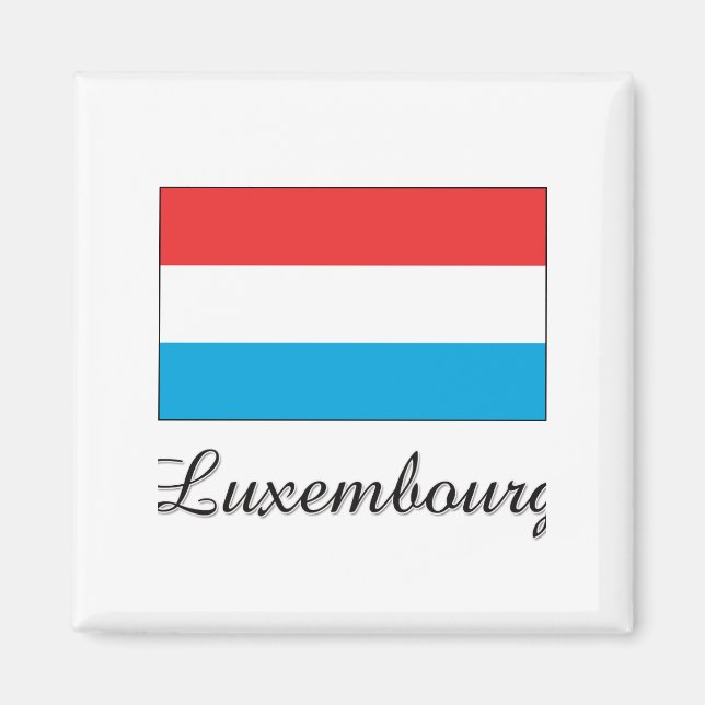 Luxemburger Flaggenentwurf Magnet (Vorne)